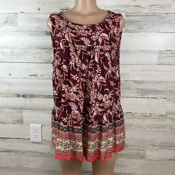 NWT Beach Lunch Lounge Multicolor Sleeveless Bohemian Top Size Extra Large - Picture 2 of 11